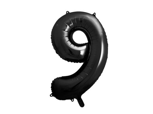 Picture of FOIL BALLOON NUMBER 9 BLACK 34 INCH
